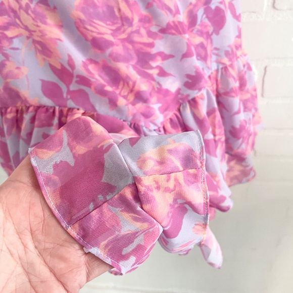 Revolve x Amanda Uprichard Combishort Mackey Midsummer Flounce Fairy Floral M - Picture 8 of 16